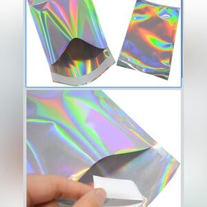 Set of 20 4.5×6.5+1.57 inch Holographic Silver Metallic Poly Mailers